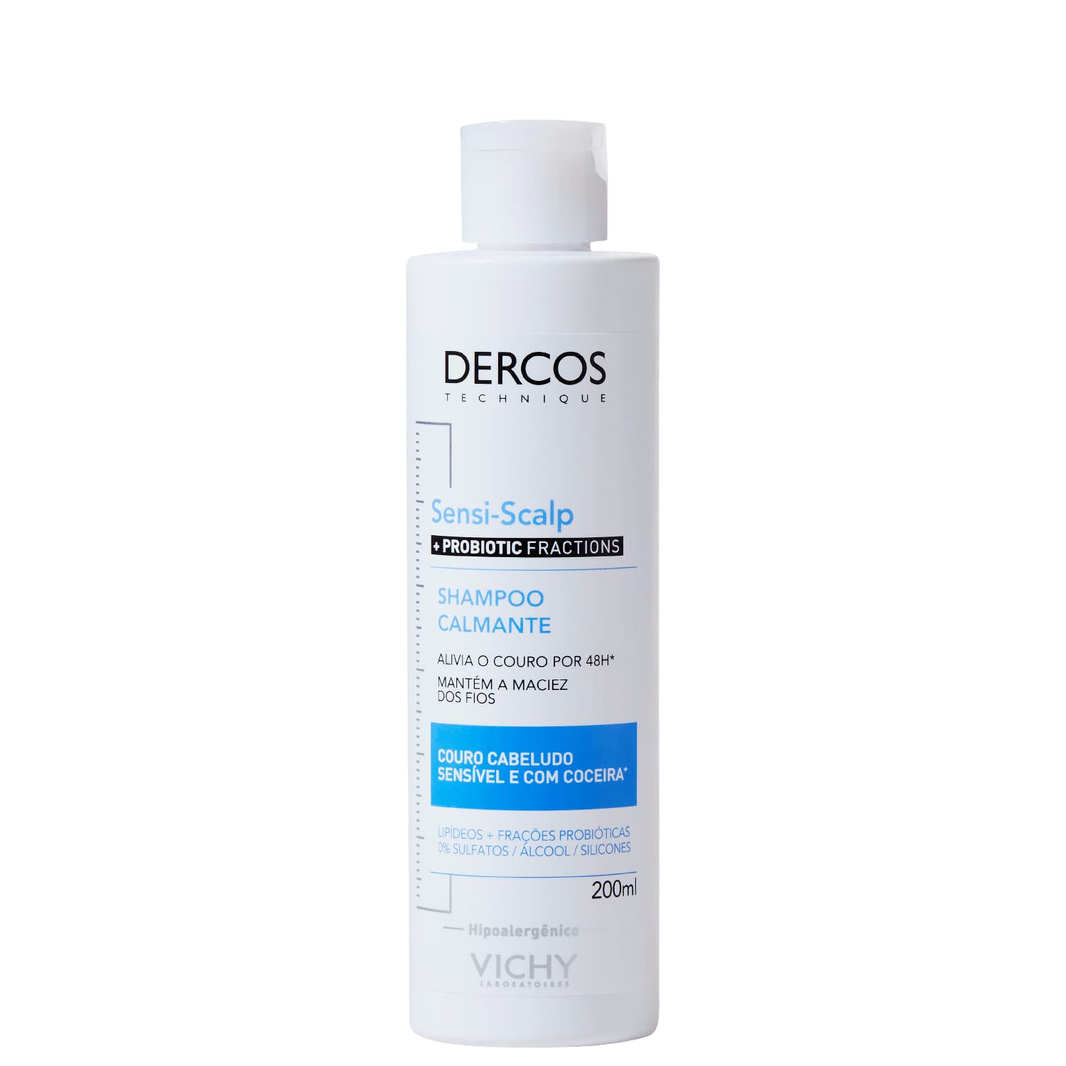 Vichy Dercos SensiScalp Probiotic, Shampoo Limpeza Calmante para