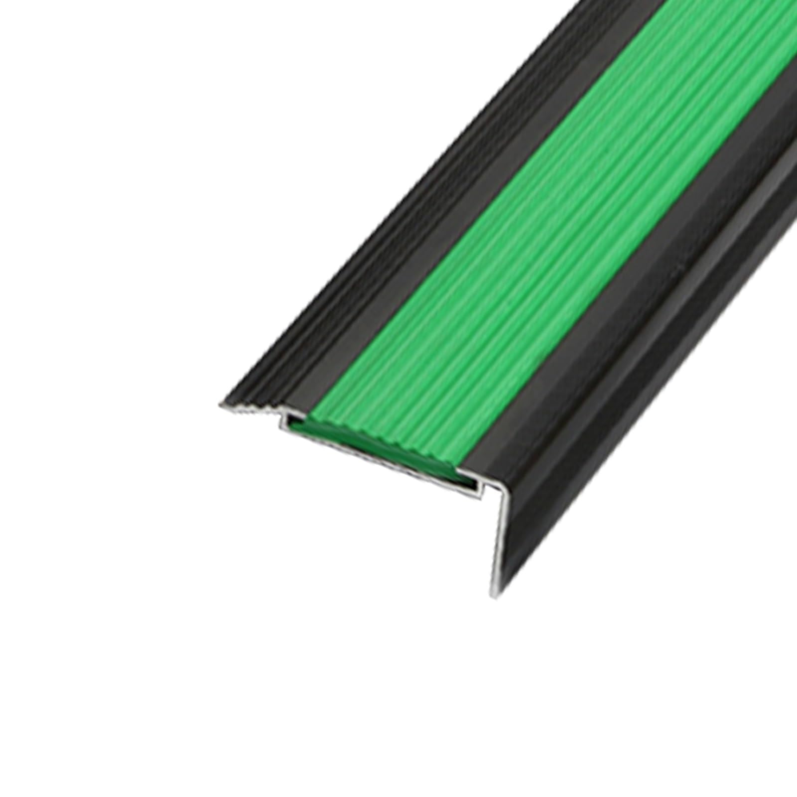 Tira De Escalera Antideslizante Aleación Aluminio, Perfil De Borde De Escalón, Tipo L Tiras Antideslizantes para Peldaños, Proceso De Anodizado, Doble Antideslizante, Apto para Hoteles, Hospitales ( C