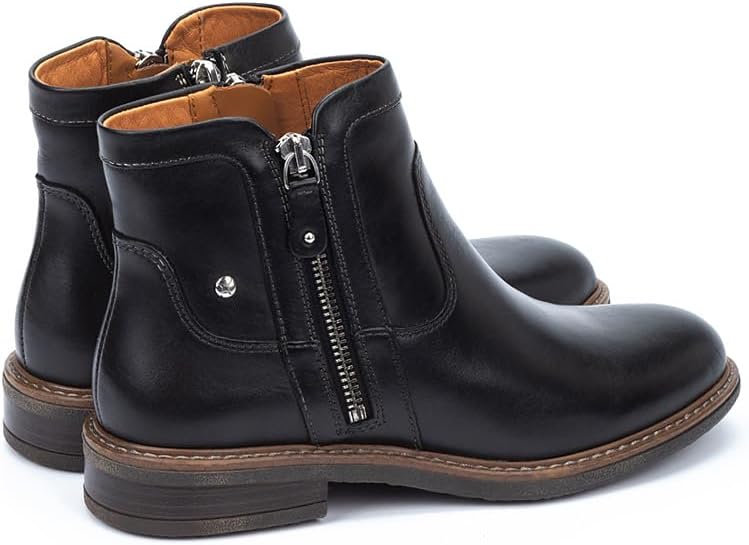 PIKOLINOS womens Pikolinos Flat Ankle Boots Leather Aldaya for Woman Color Black - Image 3