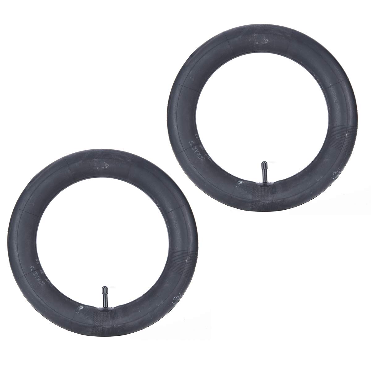 12.5x2.75 Inner Tube 12 1/2x2 3/4 Dirt Dike Tube Compatible with MX350 MX400 Rocket 49cc 50cc Mini Bike X-Treme X-560 EZip E-500 E-750 E-900 Electric Scooter with Straight Valve Stem (2 Pack)