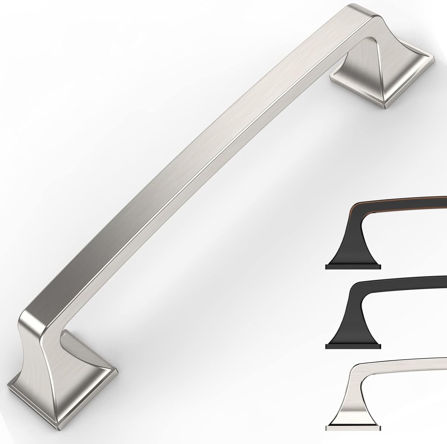 9BUILD 10 Pack 128mm Brushed Satin Nickel Kitchen Cupboard Handles Kitchen Door Handles Drawer