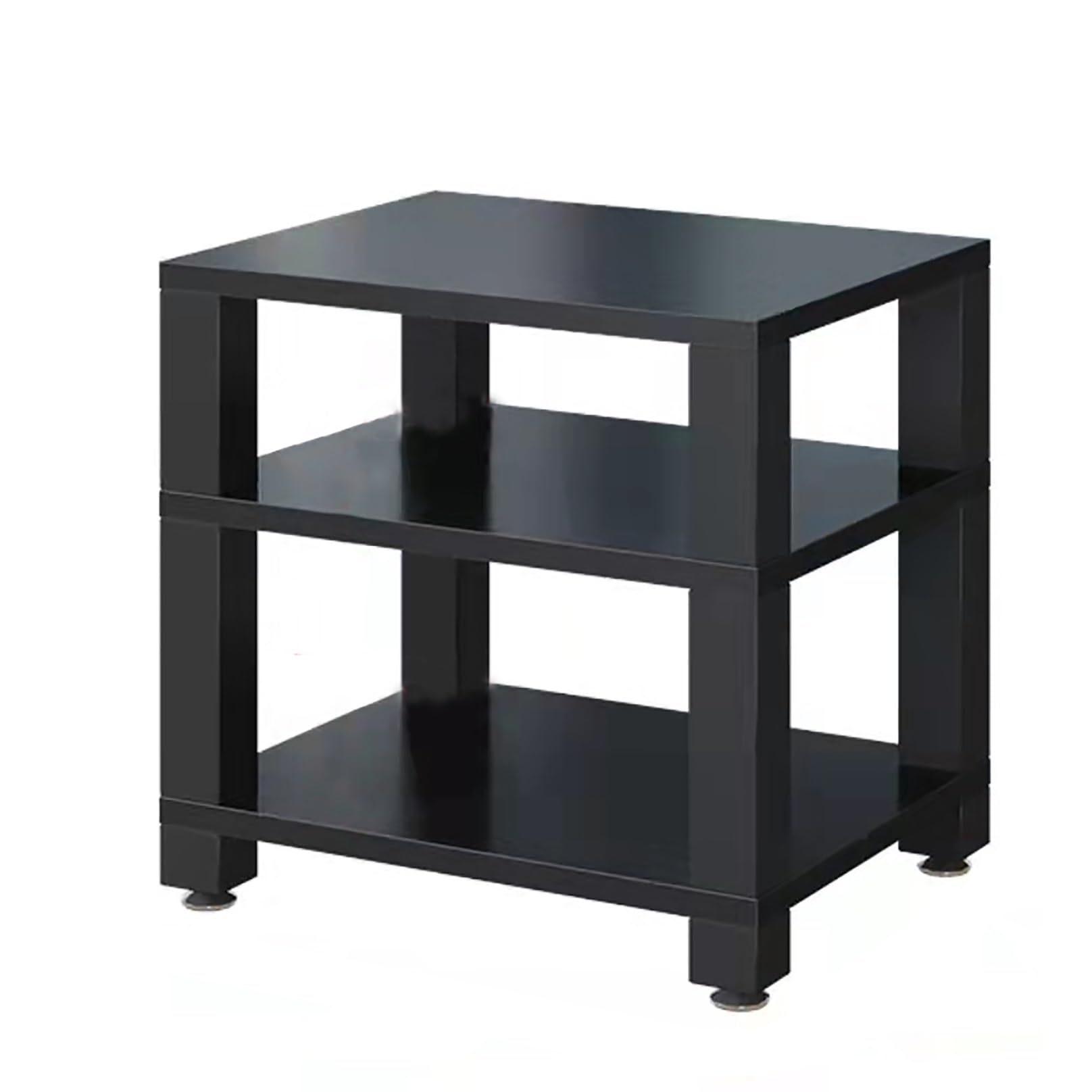 Soporte para consolas de juegos y almacenamiento multimedia, torre estéreo con estantes, estante de audio para DVD y accesorios de juegos, color negro, 60 x 48 x 78,5 cm