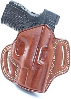 Premium The Ultimate Leather OWB Pancake Holster with Open Top Fits, Springfield-XD 9/40/45-3''BBL Subcompact, Right Hand Draw, Brown Color (Right Hand Draw) #1049#