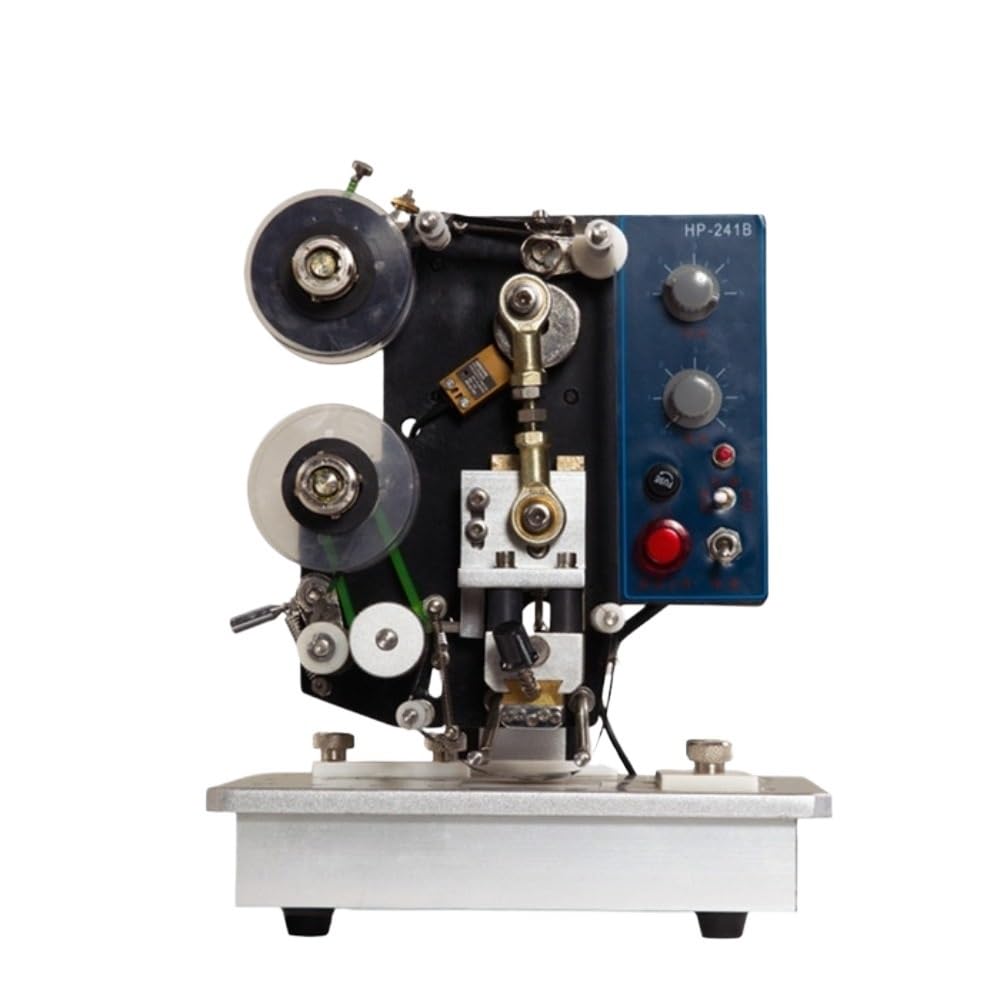 CVFRDD Hot Stamping Machine Kit Plastic Bag Coding Machine Small Business Foil Color Ribbon Printer Automatic Hot Stamping
