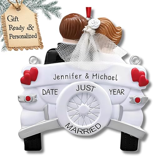 Personalized Our First Christmas Married Ornament 2025 | Custom Name