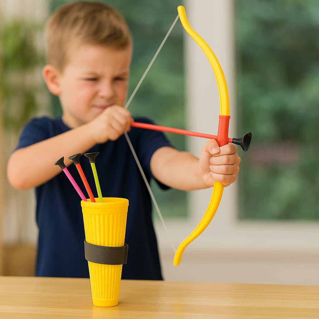 Toy Imagine™ Super Archery Bow and Arrow Set for Kids | Indoor Outdoor Archery Game with 5 Suction Tip Arrows | Boys Toys Age 6-14 Years | Action Adventure Shooting Game Toy