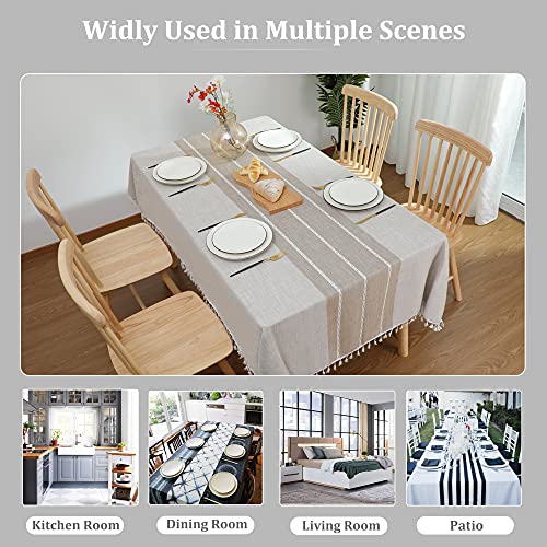 Laolitou TB5411 Rustic Tablecloth Cotton Linen Waterproof Tablecloth Burlap Table Cloths For Kitchen Dining Cloth Table Cloth thumb #7