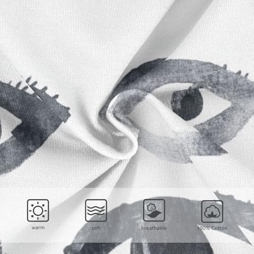 KLL Black and White Evil Eyes Toddler Boys' Pure Cotton Athletic Underwear Cute Children Panties3