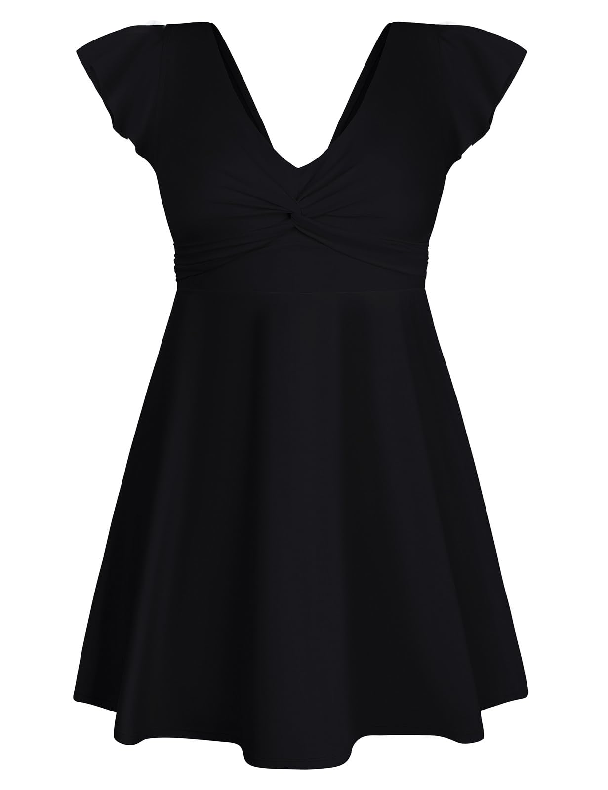 Hanna Nikole Womens Plus Size One Piece Swimsuits, Tummy Control Swimdress, Slimming Push Up Full Coverage Beachwear — view 7
