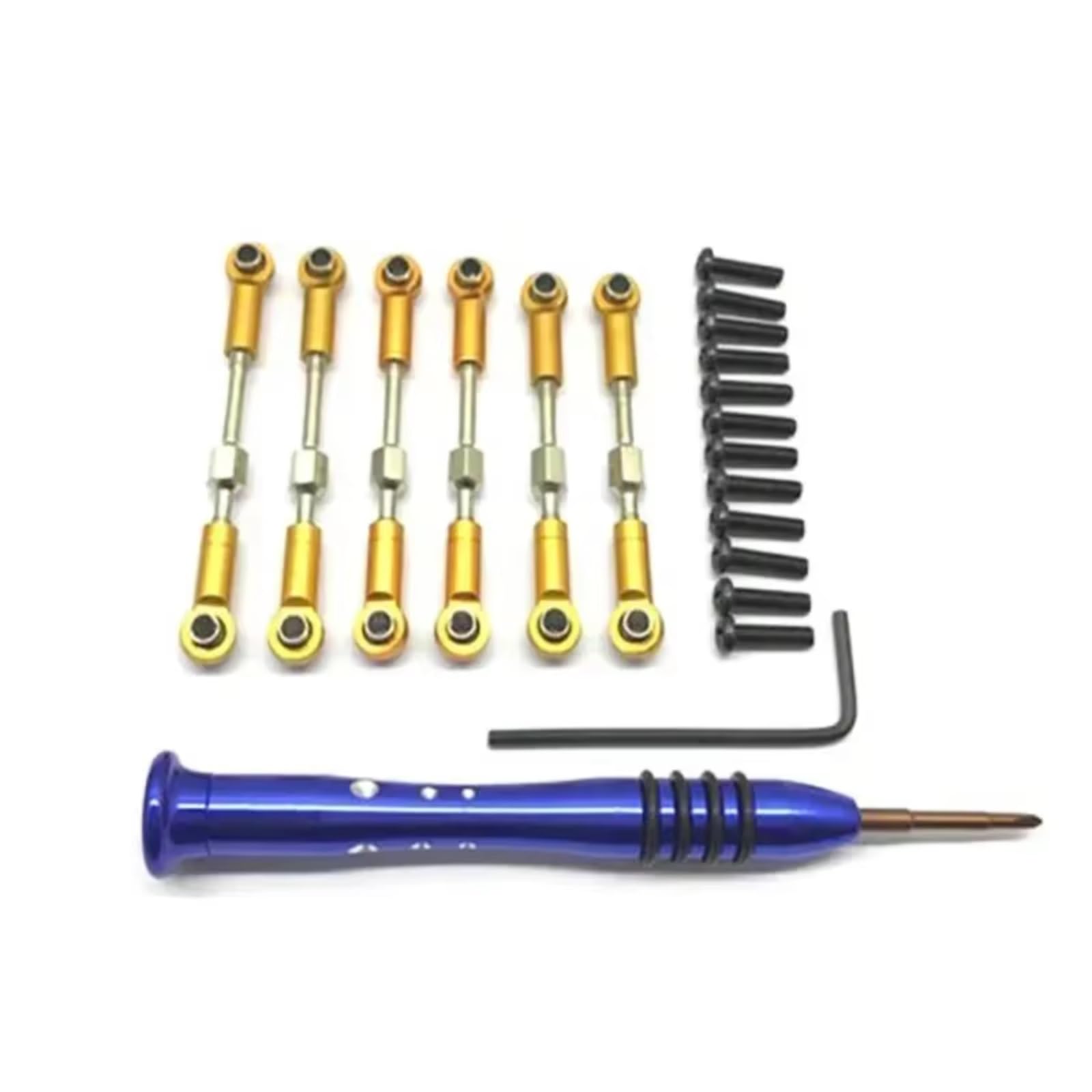 PièCes RéParation Rc Pour WLtoys A959-B A979-B A959 A969 A979 K929 RC Car Parts Upgrade Metal Adjustable Rods Screwdriver Light Grey Yellow Red Blue Black(Yellow PièCes RéParation Rc Pour WLtoys A959-B A979-B A959 A969 A979 K929 RC Car Parts Upgrade Metal Adjustable Rods Screwdriver Light Grey Yellow Red Blue Black(Yellow