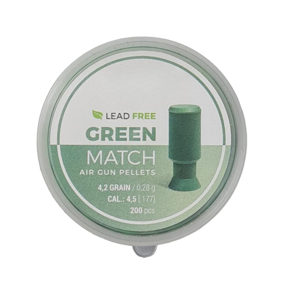 Green MATCH 200 PALLINI 4 5 4.5 45 MM PIOMBINI ARIA COMPRESSA GAS CO2 PALLINI PALLINI 4 5 4.5 45 MM
