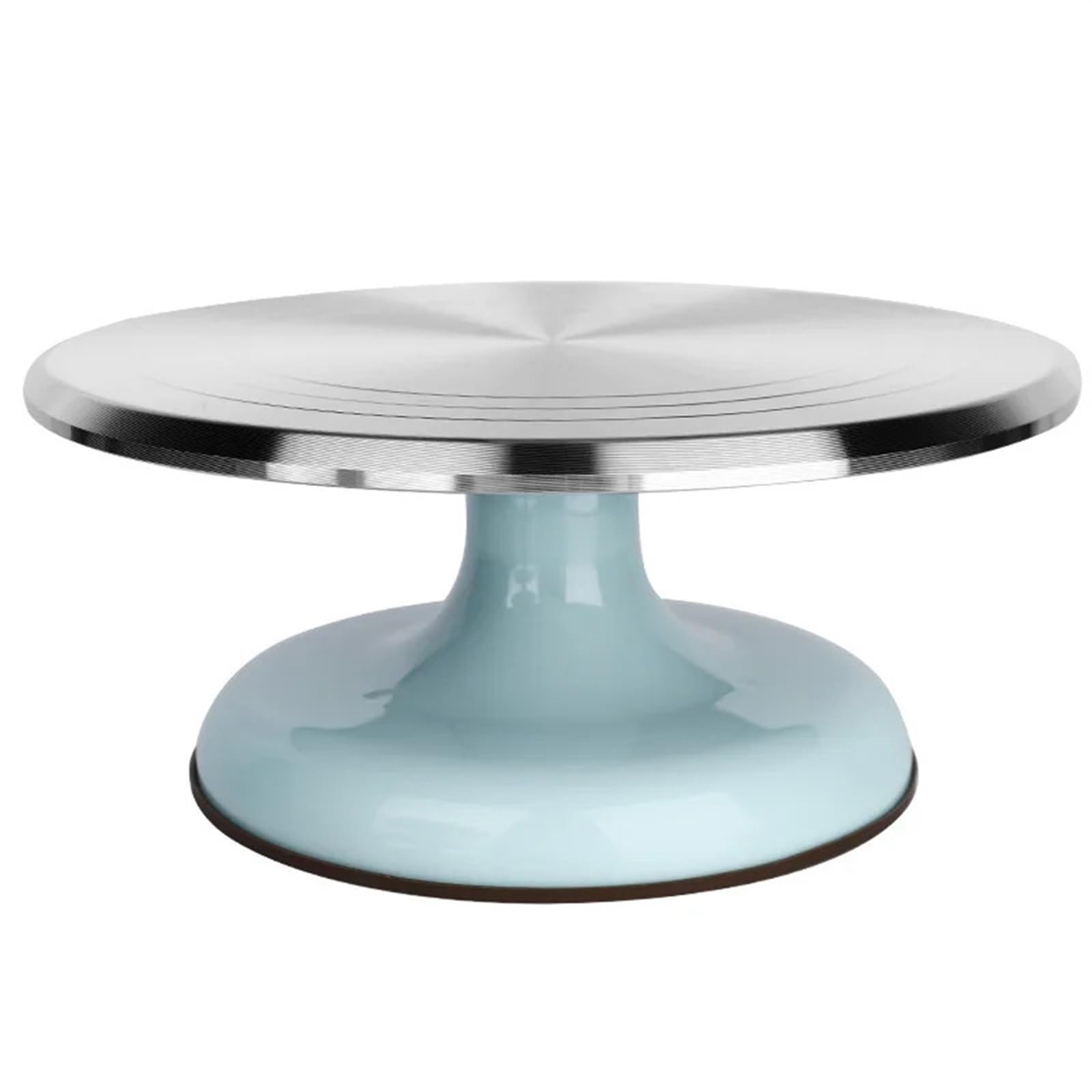Base Giratoria Tartas Juego de Plato Giratorio de aleación de Aluminio de 10 Pulgadas y 360°, Herramienta for Hacer Pasteles, Soporte for Hornear, Plataforma giratoria(White- Set)