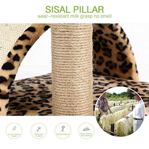 Moldura para escalada de árvore de gatos para animais de estimação, brinquedo com formato de bola de