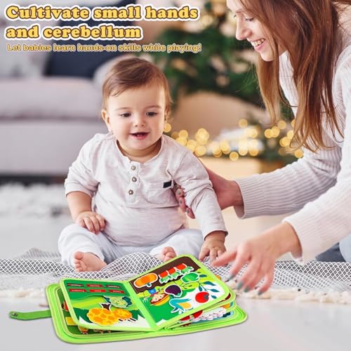 Image of FunBlast Busy Book for Toddlers Binder Board - Montessori Busy Board for Kids, Cartoon Design Learning Activity Toy for Toddlers, Educational & Early Learning Toys for Kids, Toddler (Farm Theme)