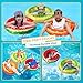 Jasonwell Inflatable Pool Toys Floats for Swimming Pool Party Lake Beach Kids Adults - 4 Pack Floaties Pool Tubes Swim Rings Fruit Water Floaty Watermelon Kiwi Orange Grape