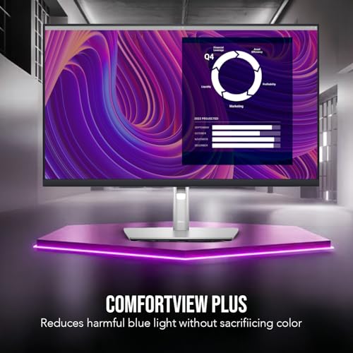 Dell P2723D 27-Inch QHD 1440p LED Backlit LCD Monitor (2-Pack) Bundle with Dual Pad Fast Wireless Charger, 4-Port USB 3.0 Hub, 6-Feet HDMI Cable, Screen Cleaner, and Mouse Pad (7 Items) - Image 3