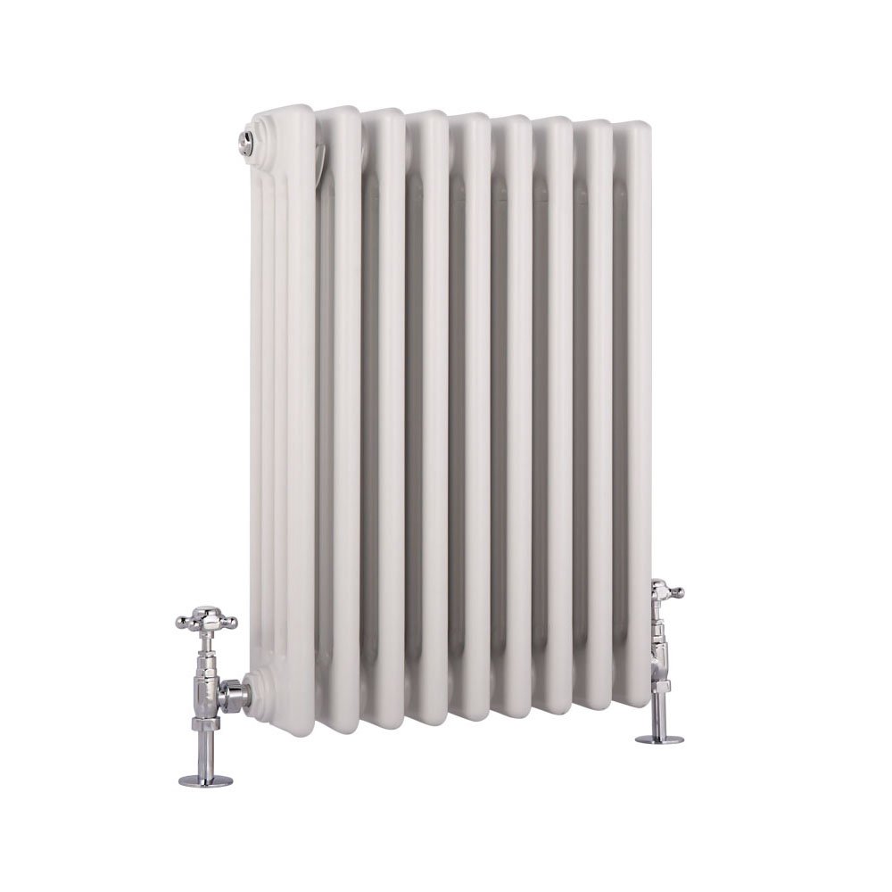 Milano White Windsor - Horizontal Traditional Column Radiator - 4 Column - 600Mm X 425Mm