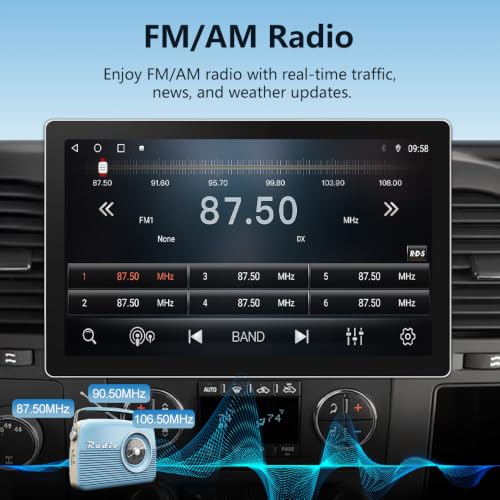 Image of AWESAFE 11.5 Inch Car Radio Stereo for Chevy Silverado Tahoe Equinox GMC Sierra Yukon 2007-2013 with CarPlay & Android Auto