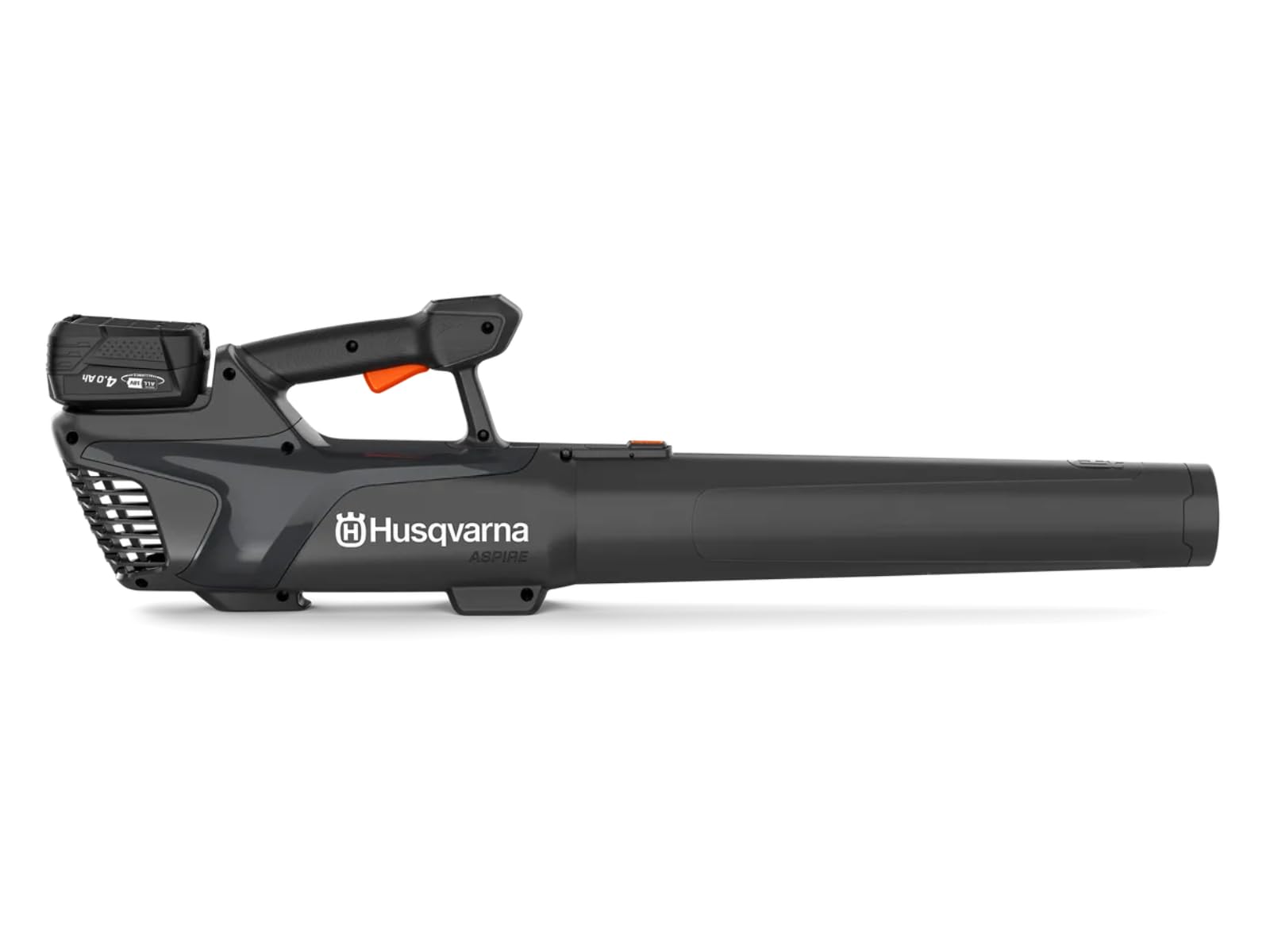 Husqvarna Aspire B8X-P4A - Soplador de hojas de batería con batería de 4 Ah y cargador incluidos, conveniente y potente con 3 rendimiento ajustable