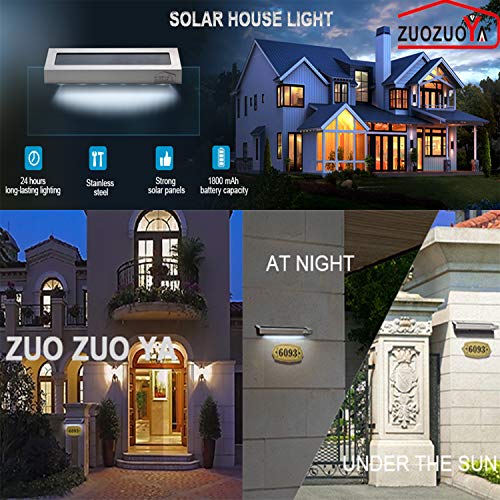 Solar Lights Outdoor for House Numbers - Outdoor Solar Light for Address Sign Plate - Wall Light for Home,Garden and Yard
