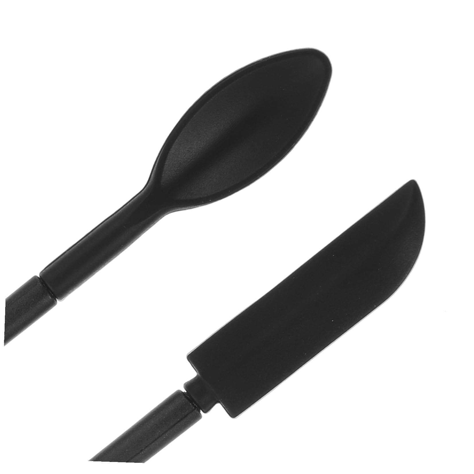 Silikonspatel Klein mit Teleskopgriff Schwarzer Kleiner Butterschaber aus Leichtem Silikon Hitzebeständig mit Aufhängeloch zum Backen für Make Up Anwendungen