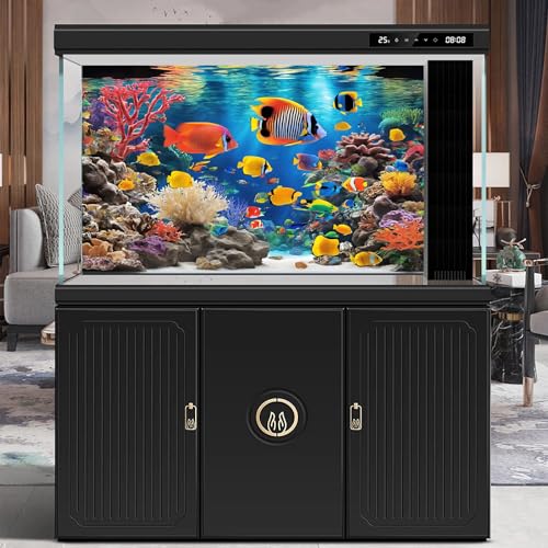 Image of Under The Sea Aquarium Background Various Tropical Fish Breeding Aquariums Terrarium Background Gorgeous Tropical Coral Garden Underwater World Fish Tank Backdrop Deep Ocean Marine Backdrops 24x12in