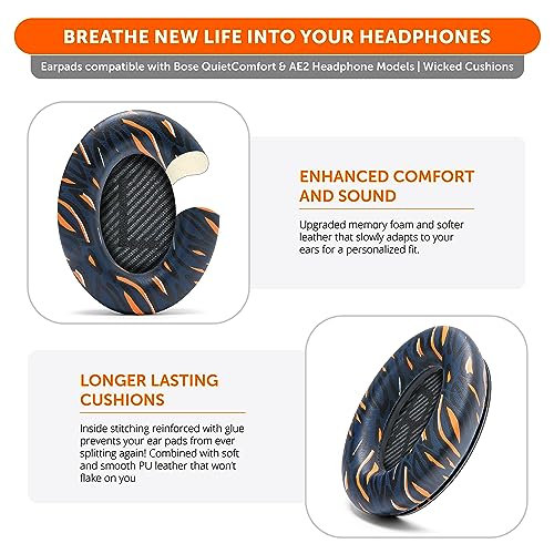 WC Wicked Cushions Upgraded Replacement Ear Pads for Bose QC35 & QC35ii (QuietComfort 35) Headphones & More, Softer Leather - Image 4