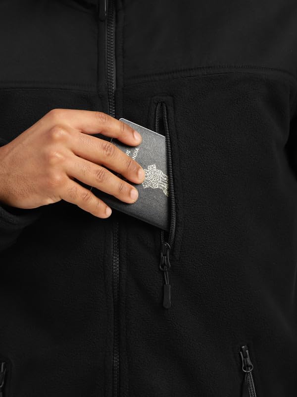 Image of MOUNTMILLER Men's Ripstop Dual Superbond HLKN Fleece Tactical Jacket | Water Repellant | Multi-Pocket | Abrasion-Resistant | Ideal for Outdoor, Hiking & Trekking