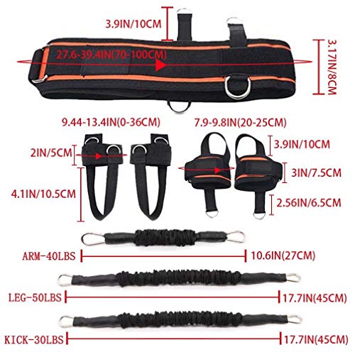 Ynxing Exercise Boxing Resistance Bands Leg Strength Training Home Workout Equipment Bounce, Explosive Power Training For Mma, Bounce,Etc Indoor And Outdoor Fitness Training, Set Of 12, Black #TOP3