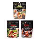 Wild & Raw Sun Dried Organic Fruit (Turkish Figs & Deglet Noor Pitted Dates & Turkish Apricots),...