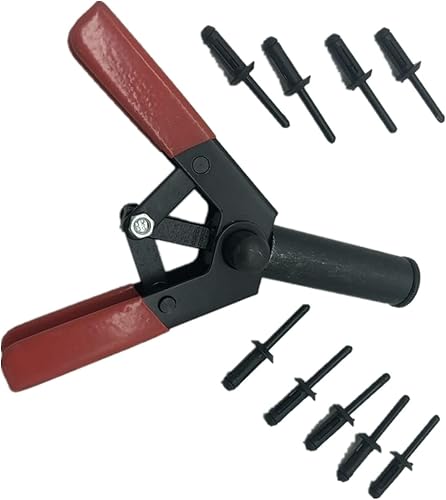 Juego rápido de 41 remaches de plástico, herramienta de remache para todos los remaches de plástico, juego de herramientas manuales, perfecto para