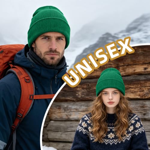 Image of ZOORON Beanie for Men Women Slouchy Winter Beanie Hats Cuffed Skull Caps