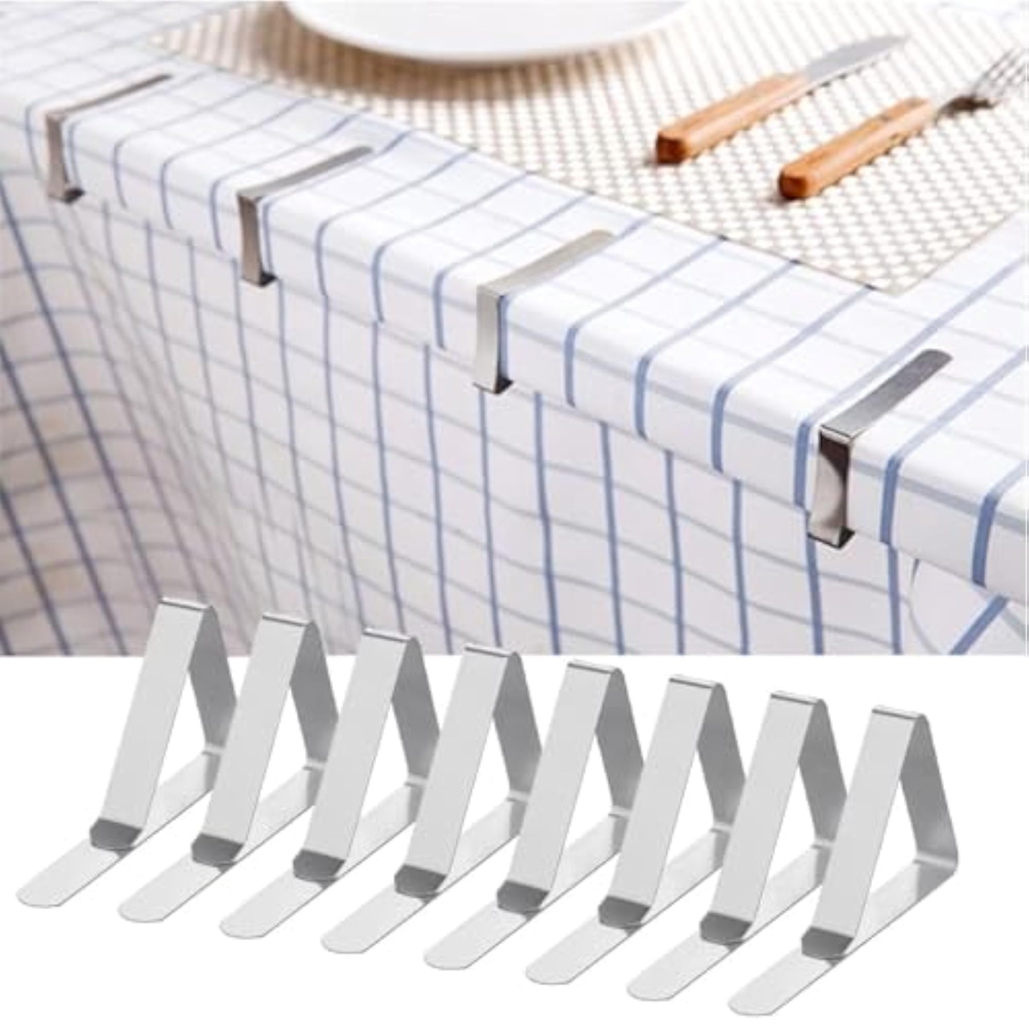 Stainless Steel Table Cloth Clips, Heavy Duty Holders