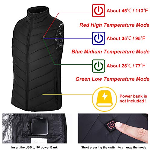 Tidyard Factory Direct Cross-Border Atacado Interface USB Colete de Aquecimento Inteligente para Hom