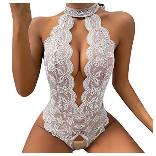 Erotische Dessous-Set Damen Sexy Sexy Tiefer V-Ausschnitt Halfter Spitze Damen Reizwäsche Negligee Babydoll Unregelmäßiger Hem Nachtwäsche Spitze Nachthemd Lingerie Nachtkleid G-String Sleepwear