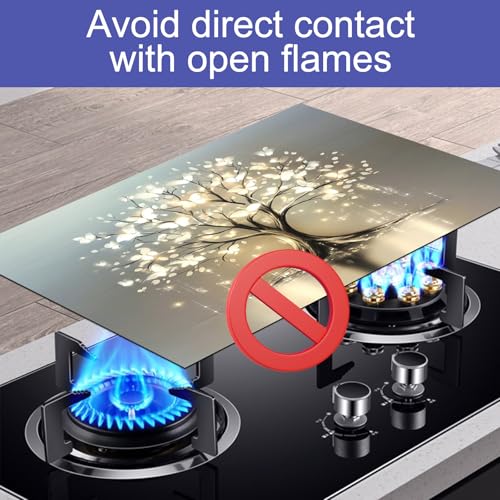 Image of HOMETITUTE Butterfly Tree of Life Stove Covers 28x20 Diatomite Mat