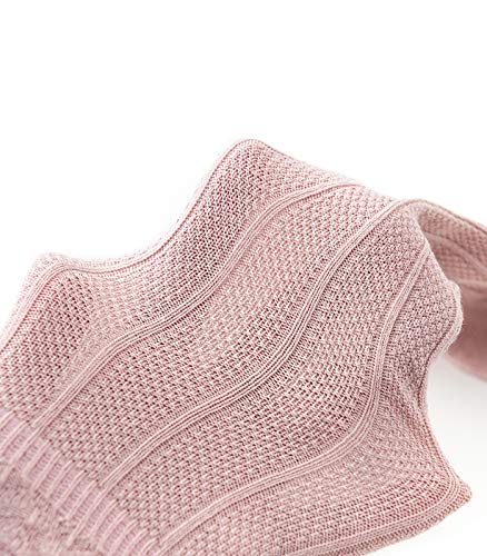 Durio Knee High Socks for Girls Toddler Newborn Baby Girl Socks Infant Cotton Stockings Tube Ruffled Unisex Tights 5 White & Pink 3-12 Months3