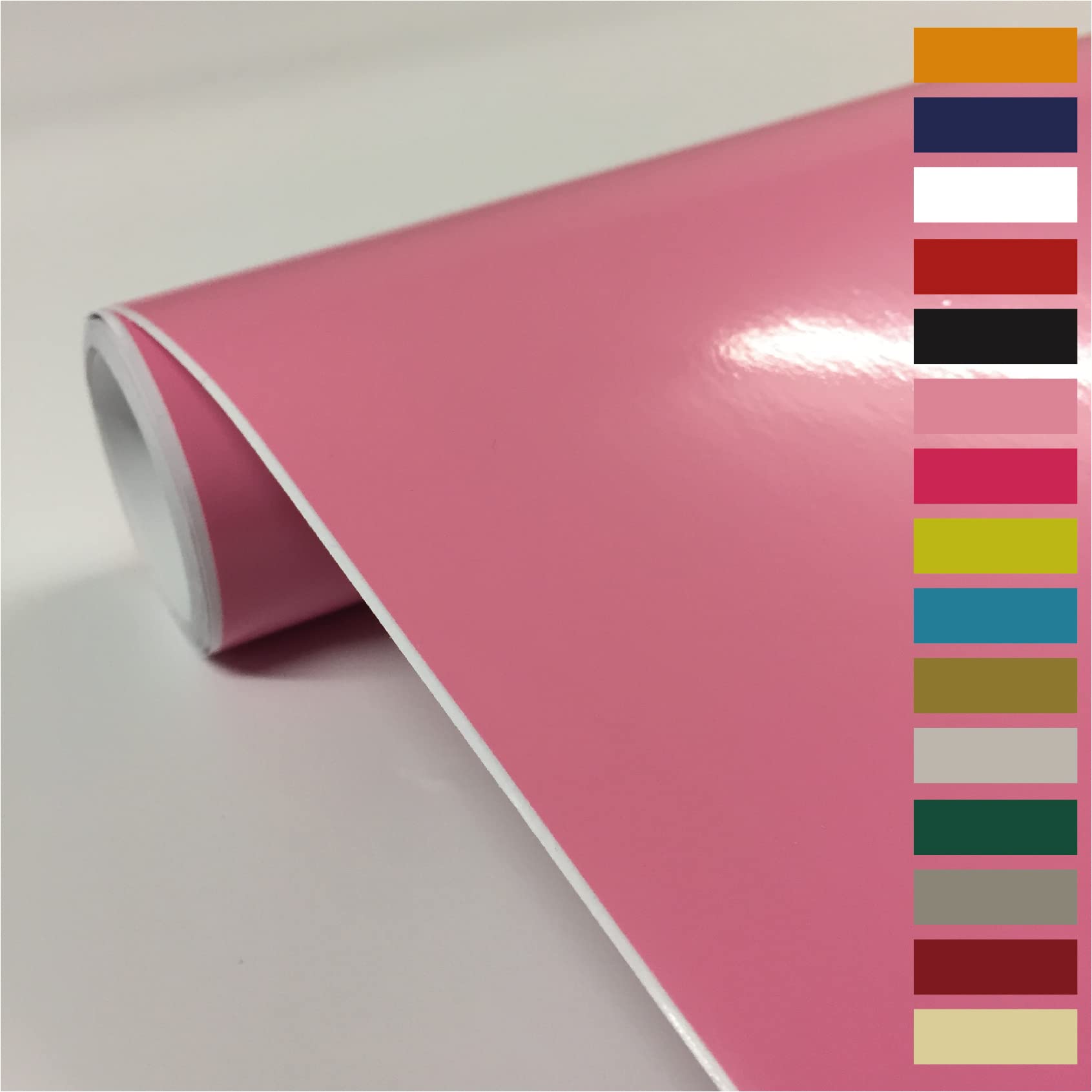 Furniture Stickers Gloss Self Adhesive Vinyl Wrap Sticky Contact Paper Roll for Kitchen Countertop Cupboard Cabinets Wardrobe & Tabletops (Baby Pink, 30 x 100 cm)