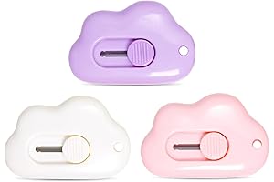 Tiny Box Tim: 3-Pack Multicolor Cloud Pocket Utility Knives