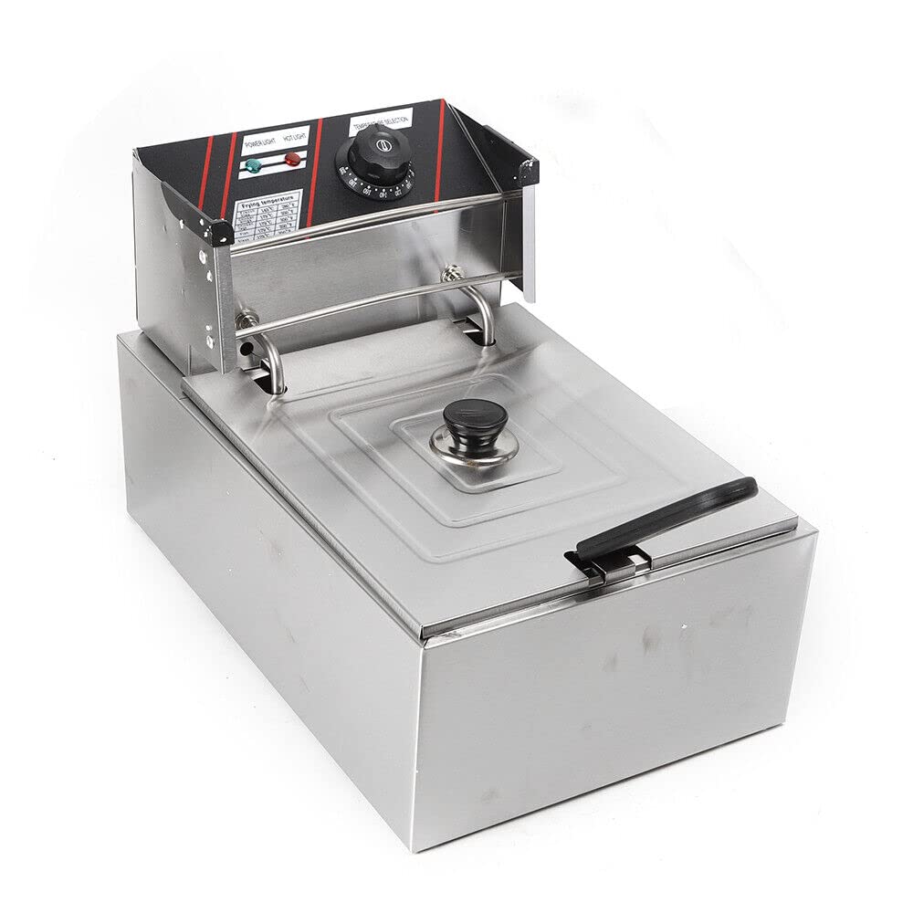 5.5 Litros Freidora Eléctrica Freidora Termostato Inox Deep Fry,Freidora eléctrica,Freidora Con Cesta
