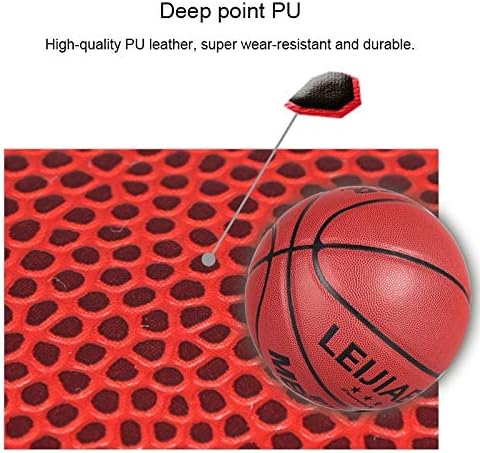 Miniatura 3 de CVBF Sports LEIJIAER BKT 756U Juego de baloncesto de piel sintética con puntos profundos 5 en 1 para entrenamientos de combate, para interiores y