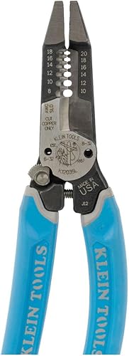 Miniatura 7 de Klein Tools K12035L Klein-Kurve - Cortadores de alambre, fabricados en EE. UU., Herramienta de pelado de cables resistente con cerradura, 8-20 AWG