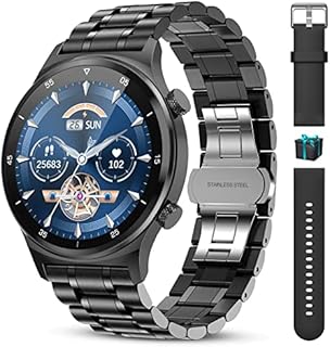 Smart Watch Men,LIGE Fashion Full Touchscreen Outdoor Wristwatch for Men Sports Stainless Steel