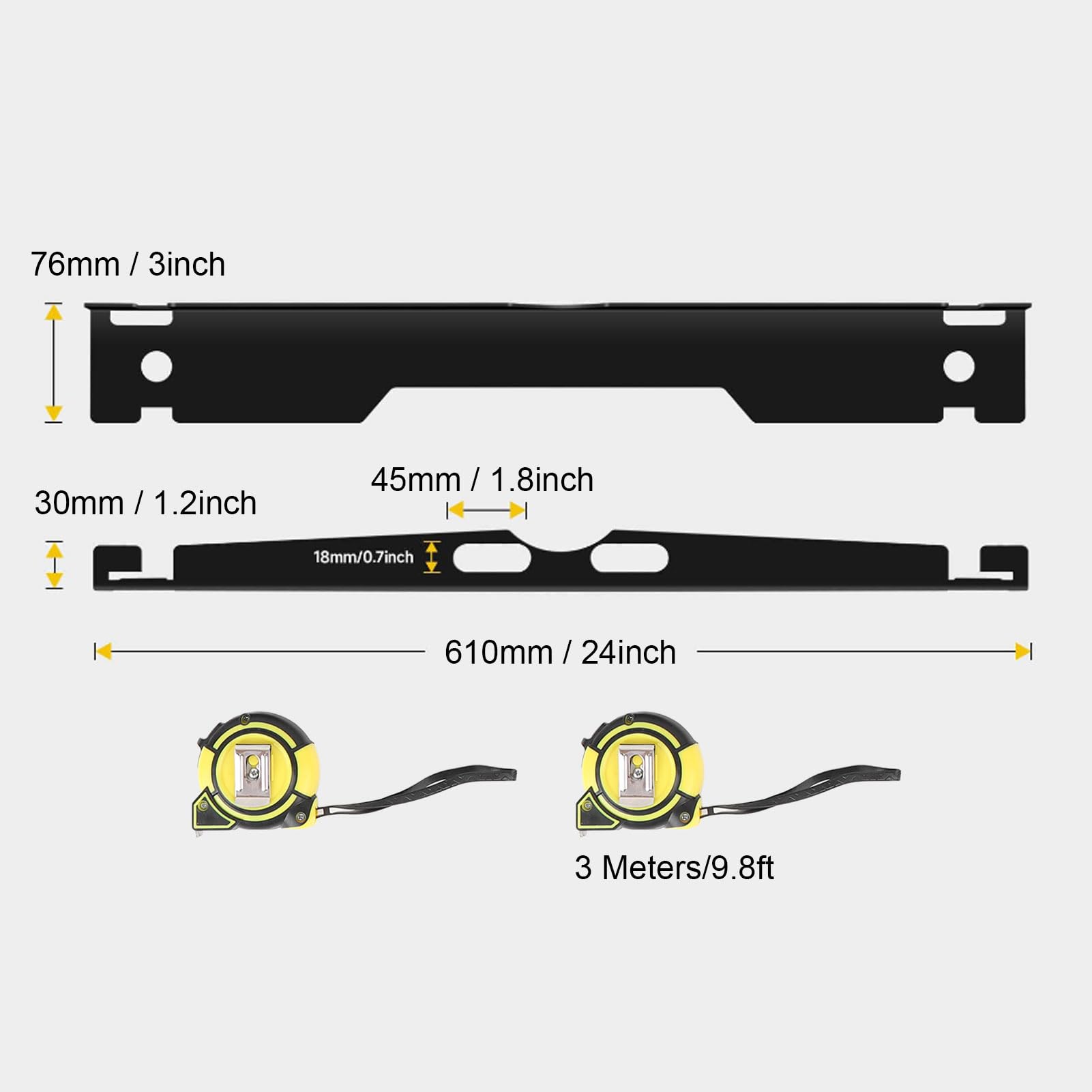 Tyenaza narzędzie do wyrównywania kół płytki z 2 szt. 3 metry taśma miernicza Heavy Duty narzędzie do wyrównywania palców dla wszystkich samochodów sedany suv