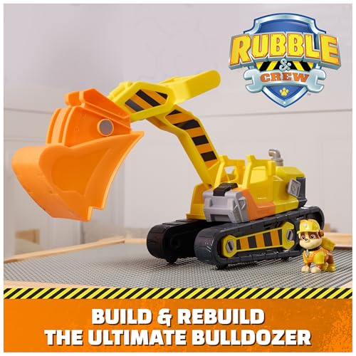 image for Rubble & Crew Rubble's Ultimate Tool Bulldozer Vehicle, Toy Truck with