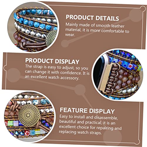 Correa tejida mu帽equeras relojes moda mujer pulsera cuentas bandas trenzadas hechas a mano 7
