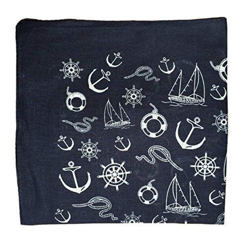 New 2015 Graphic Colourful Design Bandanas Head Neck Scarfs (Blue Nautical)