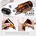 bofessor 4-Pack 1 oz Amber Glass Roller Bottles for Essential Oils | Refillable Roll on Bottles with Stainless Steel Rollers | Leakproof, UV Protection
