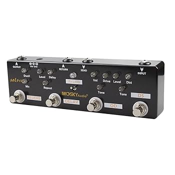 【MOSKYAudio】多機能ギターペダル 1ユニットに6つのエフェクト Amazon | Moskyaudio DTC マルチエフェクトプロセッサ 多機能
