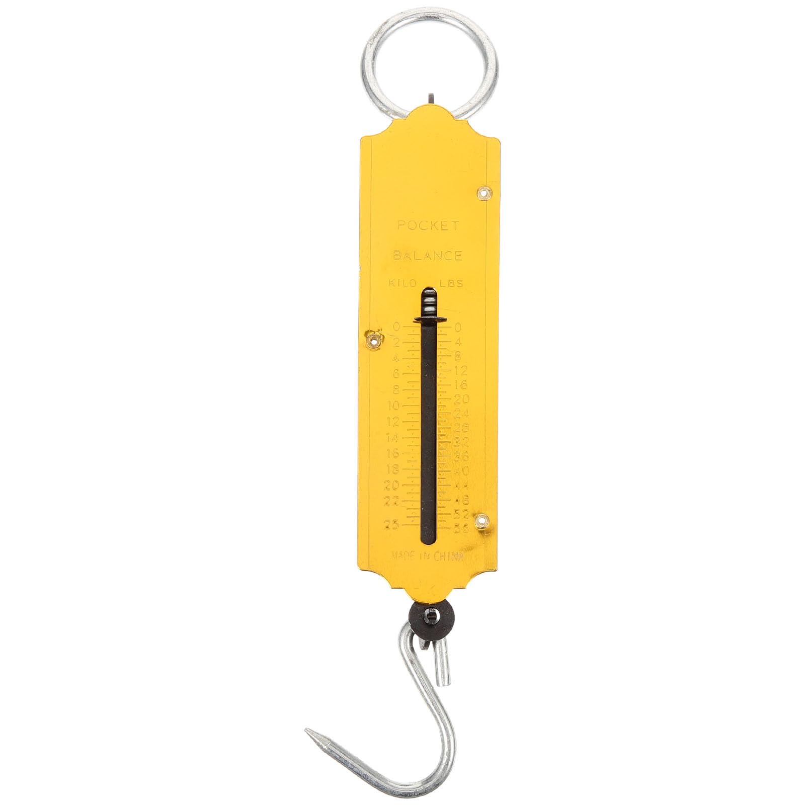 Spring Fish Scale, Portable Fishing Scale with Hook Large Handle Hanging Luggage Handheld Aluminum Tube Weigher